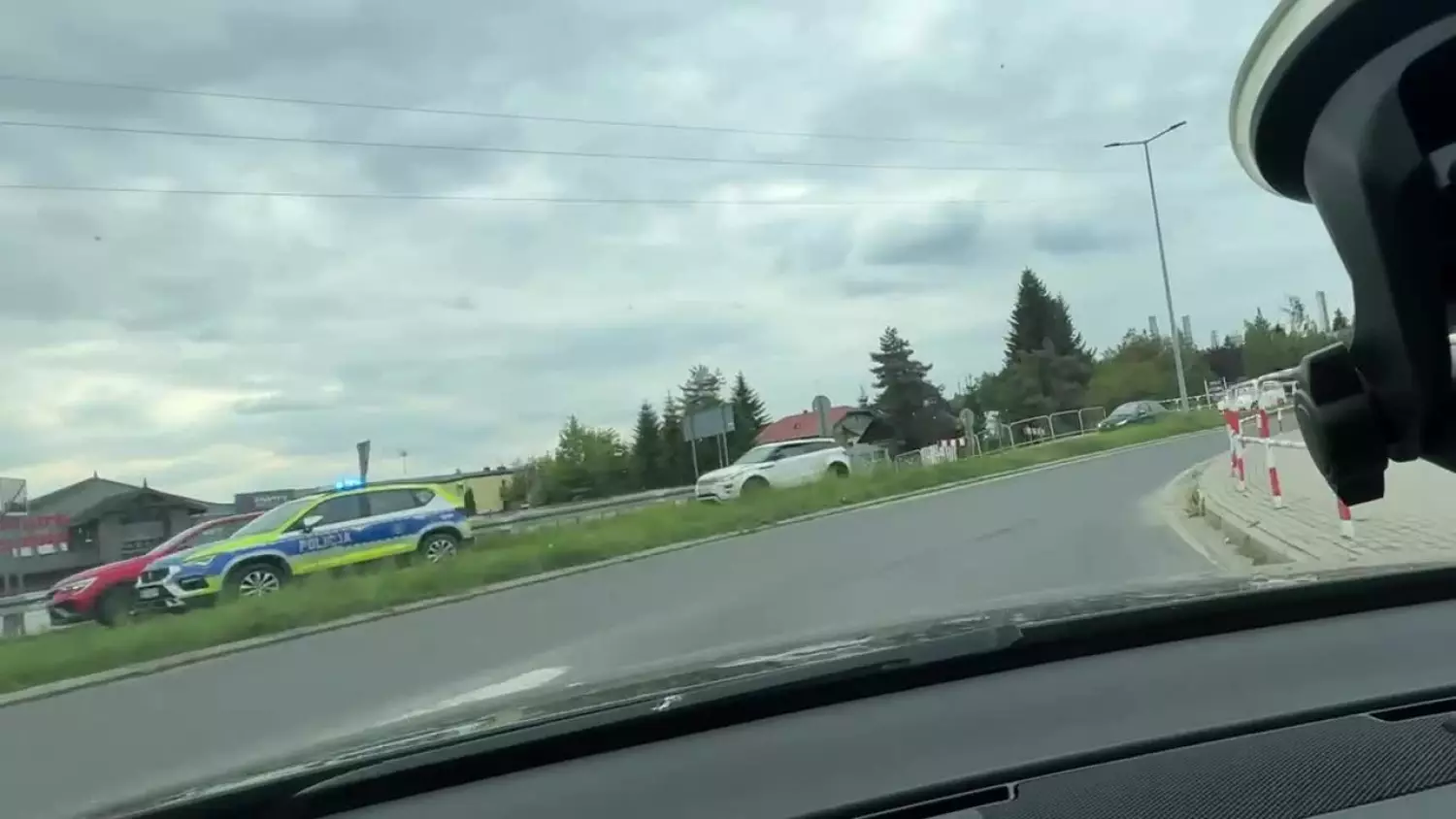 Nagranie z miejsca kolizji na ul. Parkowej w Gorlicach (7 maja)