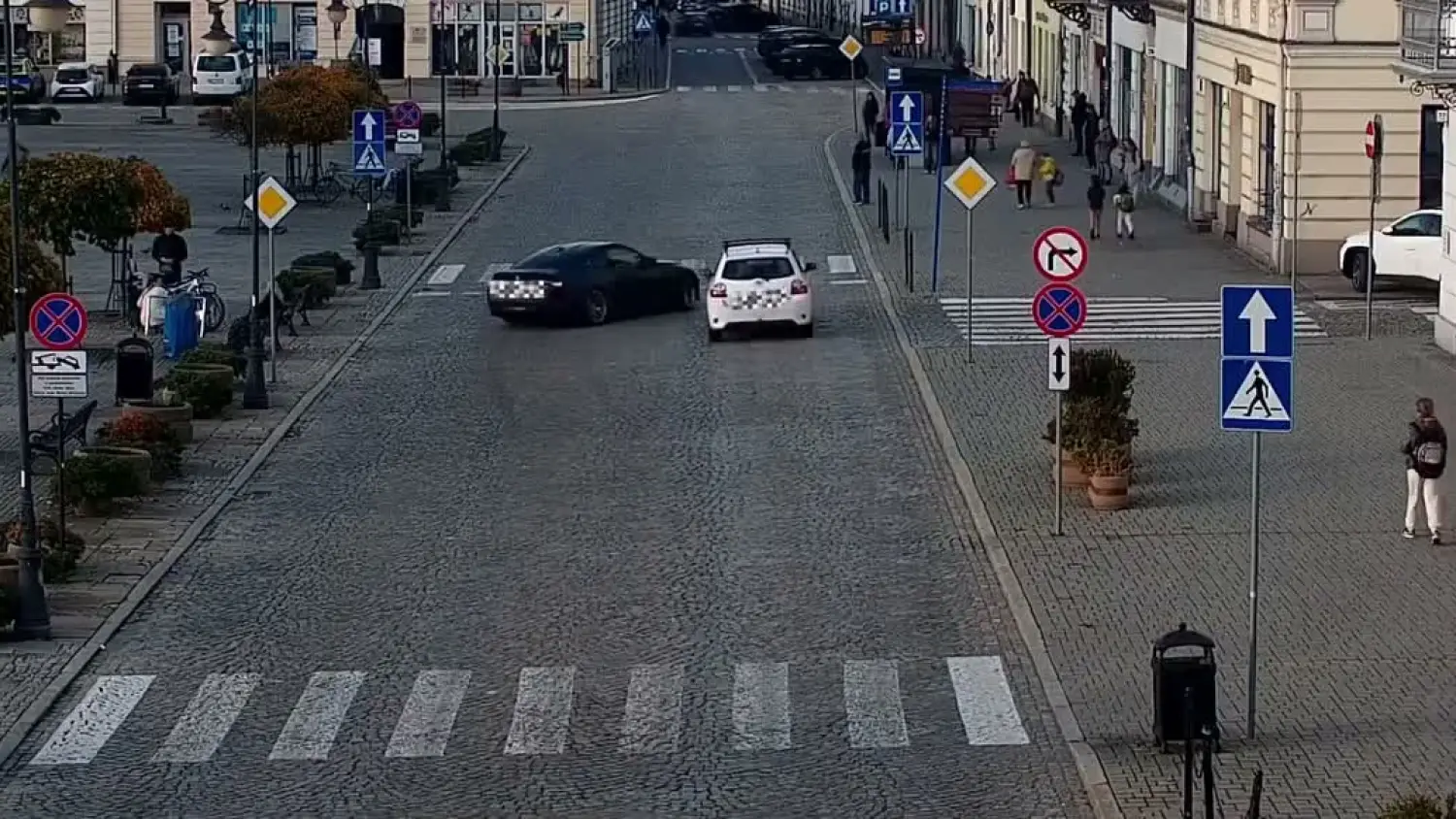 Wypadek na rynku w Nowym Sączu